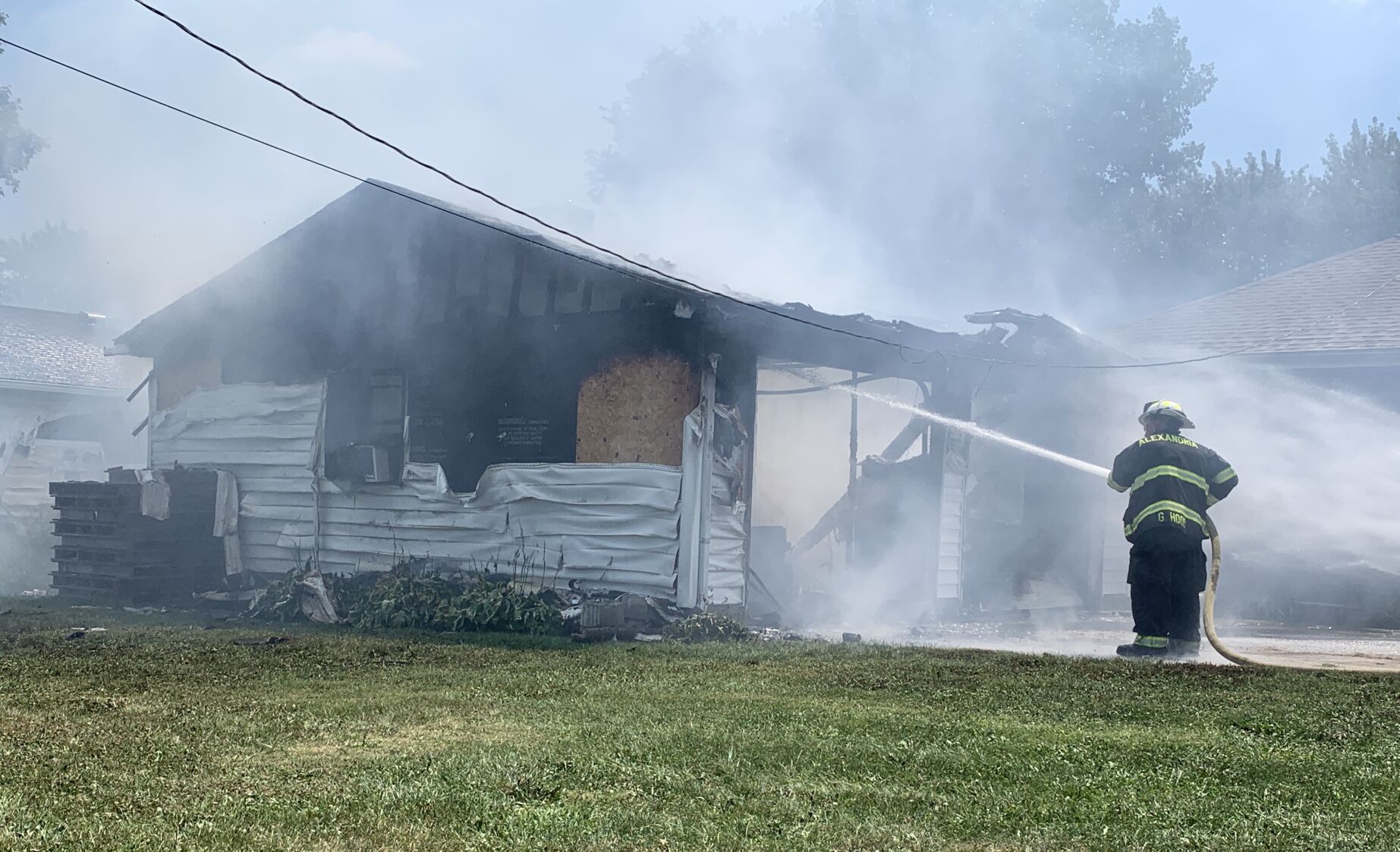 Alexandria garage fire